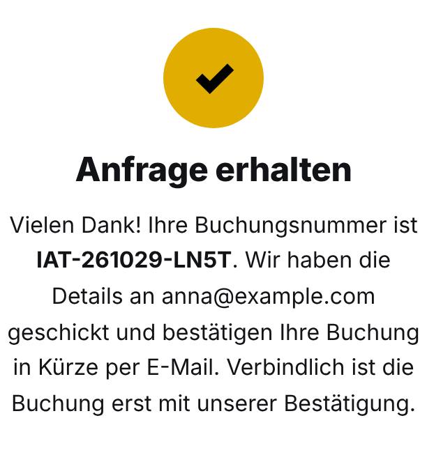 Anfrage erhalten