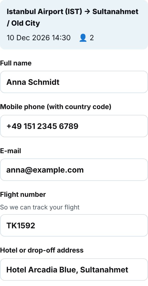Enter your details