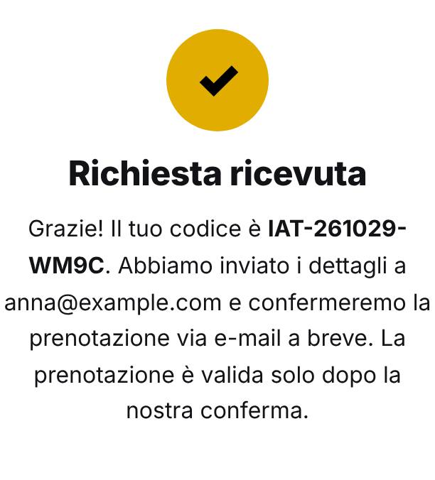 Richiesta ricevuta