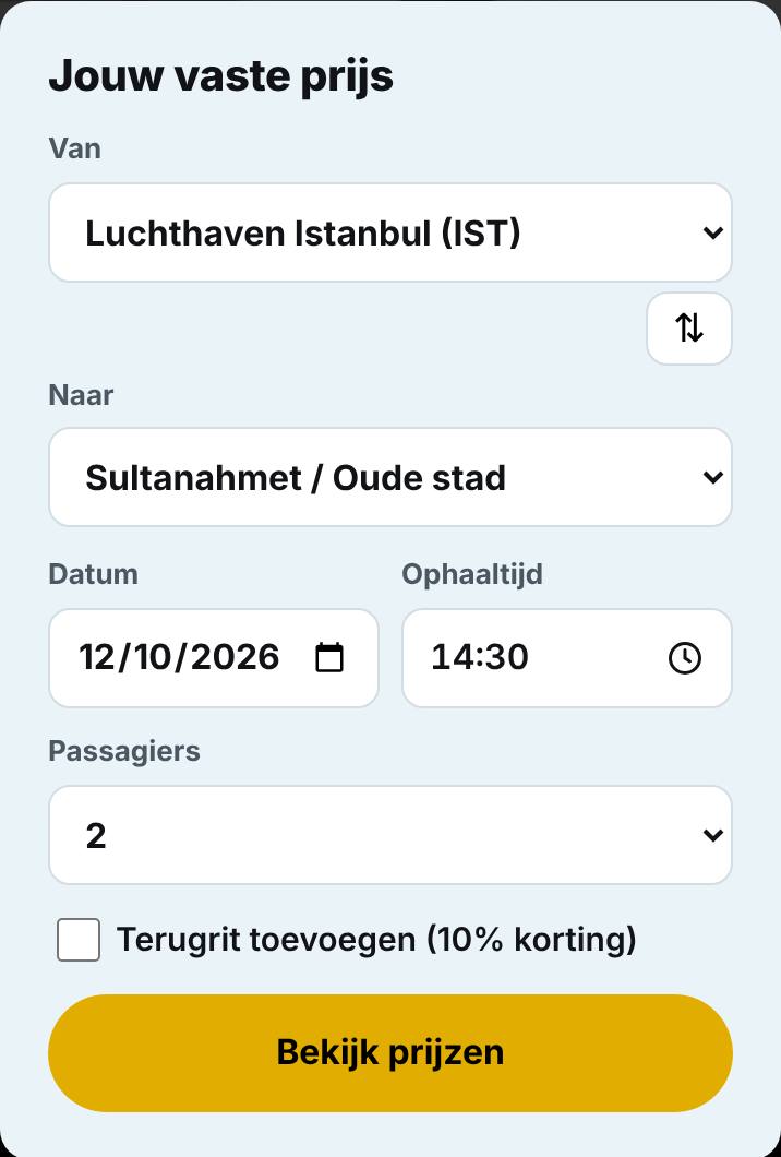 Kies route en tijd
